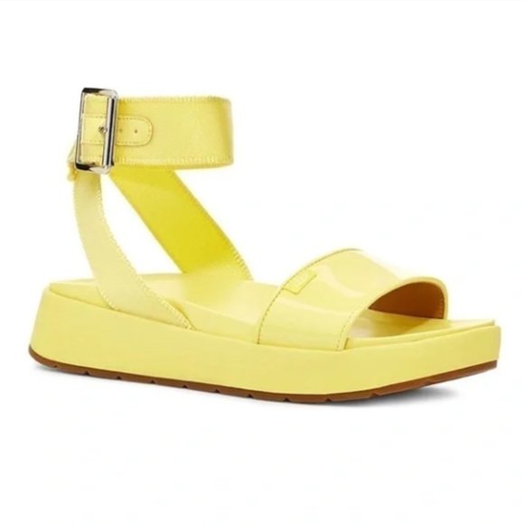 UGG Shoes - UGG Lennox Yellow Ankle Wrap Sandals (7)